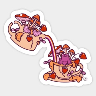 Sapphic Mossy Tea Sticker